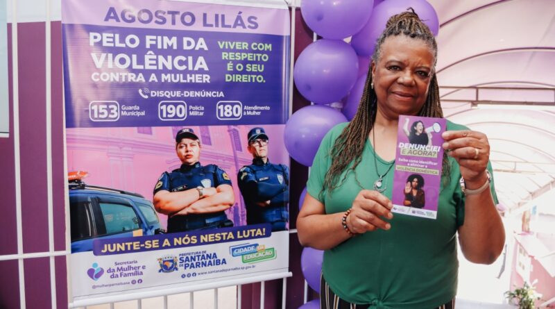 Proteção da mulher e combate à violência são temas do Agosto Lilás em Santana de Parnaíba