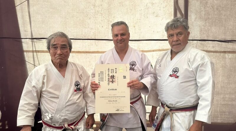 HISTÓRICO: Osasco ganha seu primeiro título de Renshi Shihan de Karate diplomado pelo Japão!